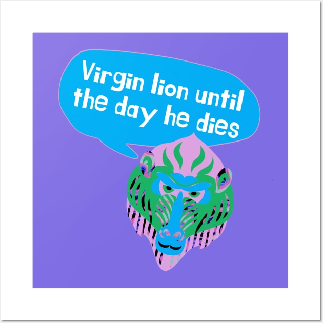 VIRGIN LION - Bootleg Weird Bad Translation Wall Art by raspberry-tea